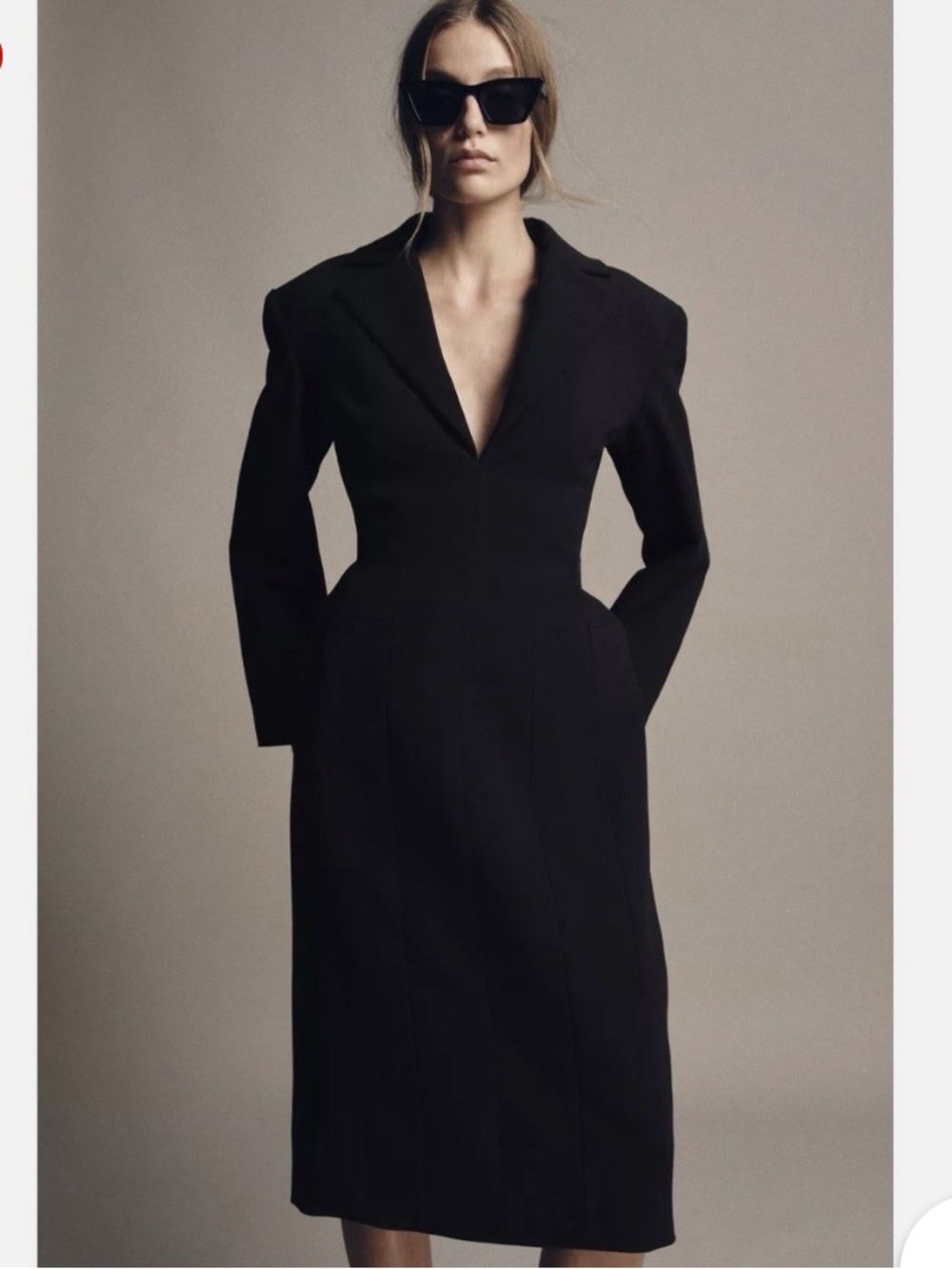 ZARA Woman NWT Black ZW LIMITED EDITION Coat Dress 9091/198
